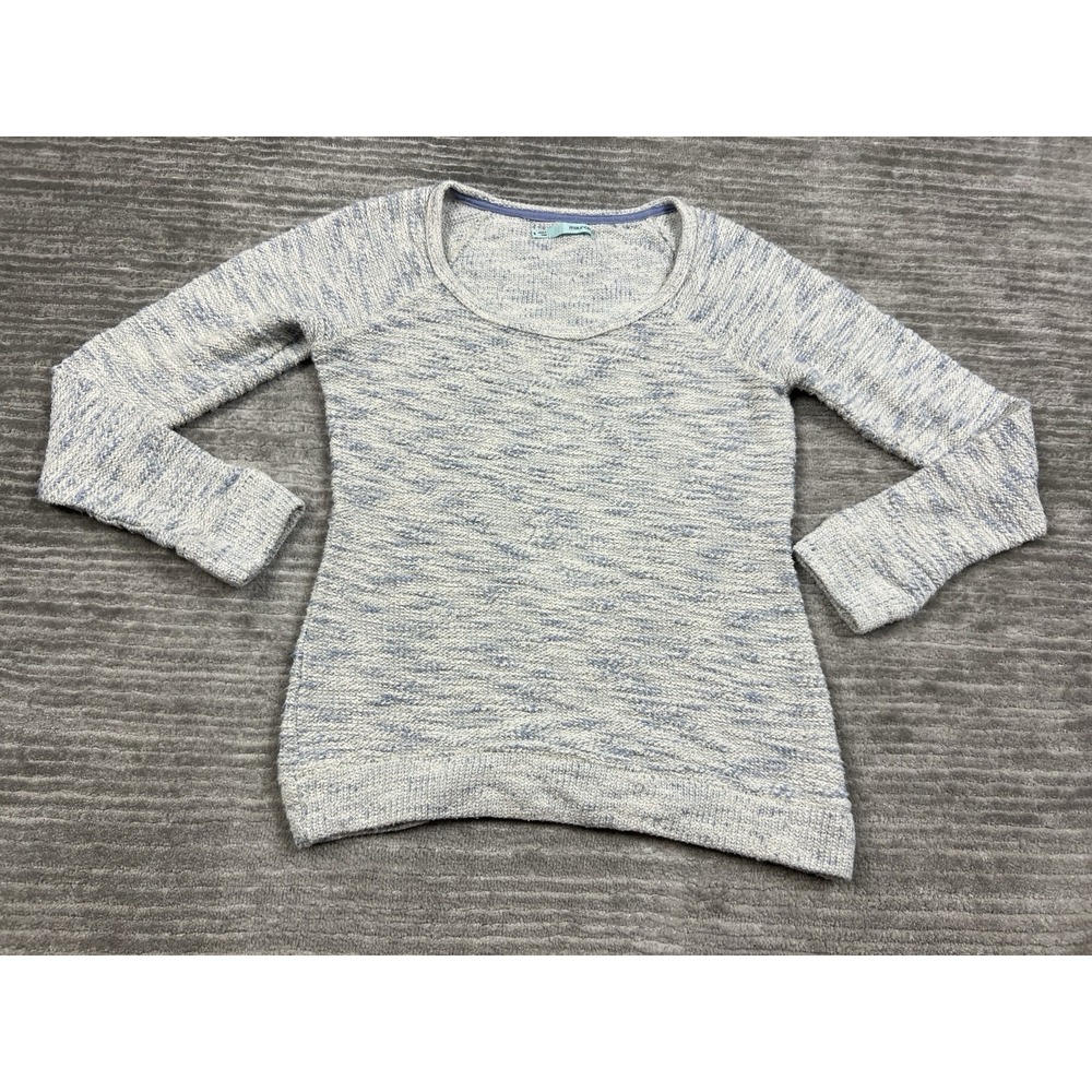 Maurices Sweater Womens Small Blue Metallic Long‎ Sleeve Cotton Blend